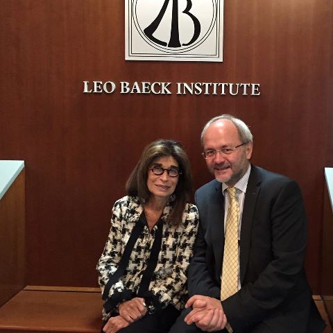 Treffen Volkmar Klein mit Treffen mit Carol Kahn Strauss, International Director des Leo Baeck Instituts in New York